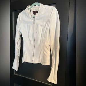 Never worn White Daniel Leather jacket xs
